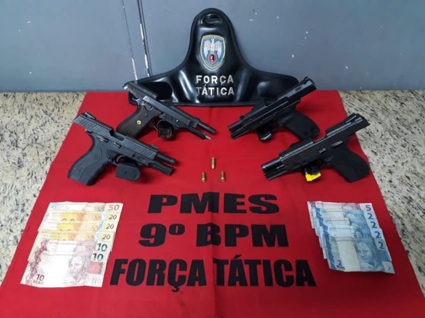 Pmes Pm Apreende Quatro Armas De Fogo E Recupera Ve Culos Em Cachoeiro